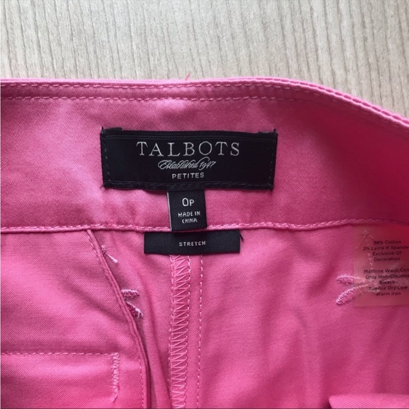 Talbots Pink Dragonfly Embroidered Shorts - Picture 7 of 8